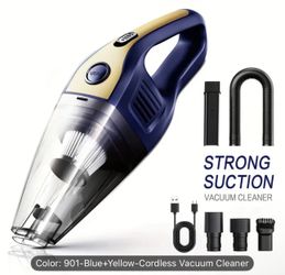 Car Vacuum Cleaner 5000pa Strong Suction, Powerful Handheld Wireless Vacuum Cleaner, USB Charging Long Working, Car Accessories For Men Women, Suitabl