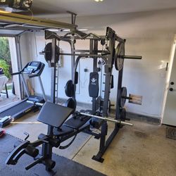 Smith Machine 2001 | Multi-Use Adj Bench | Gym Equipment | Fitness | Squat Rack | Excercise |🔴WEIGHTS AND BARBELL SOLD SEPARATELY 🔴 FREE DELIVERY 🚚