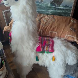 46" real fur llama