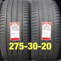 2 used tires 275/30/20 Pirelli RFT 