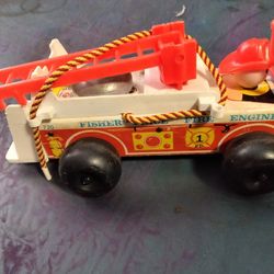 Vintage Toy Fisher Price Fire truck 