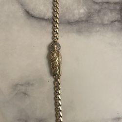 14k Gold San Judas Bracelet 