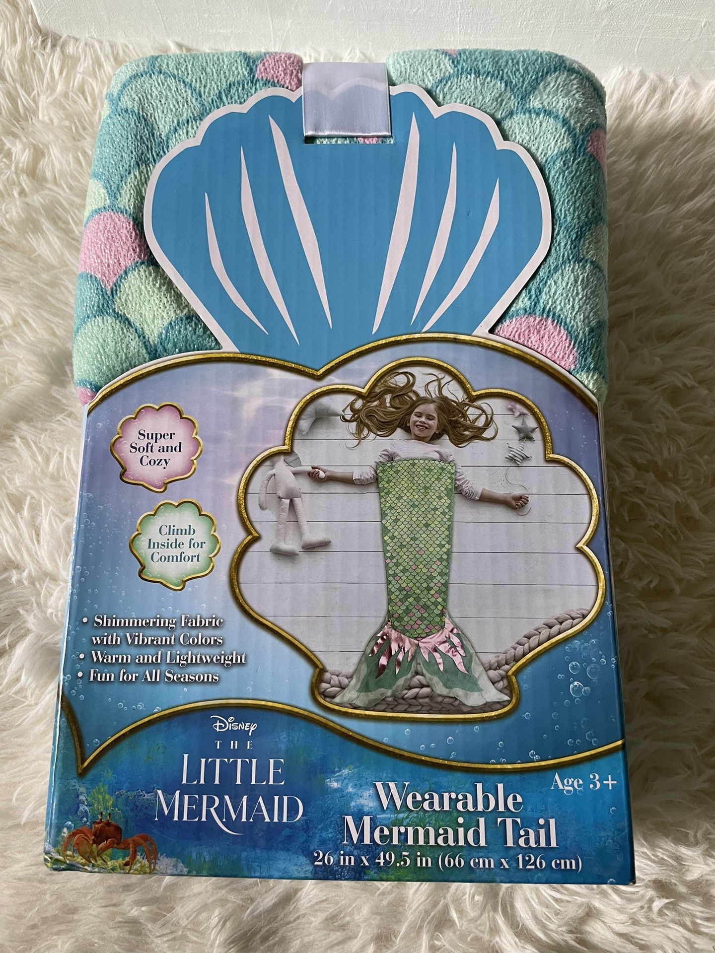 Disney The Little Mermaid - Wearable Mermaid Tail - New in Box!