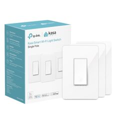 Kasa Smart Light Switch HS200P3, Single Pole, Needs Neutral Wire, 2.4GHz Wi-Fi Light Switch