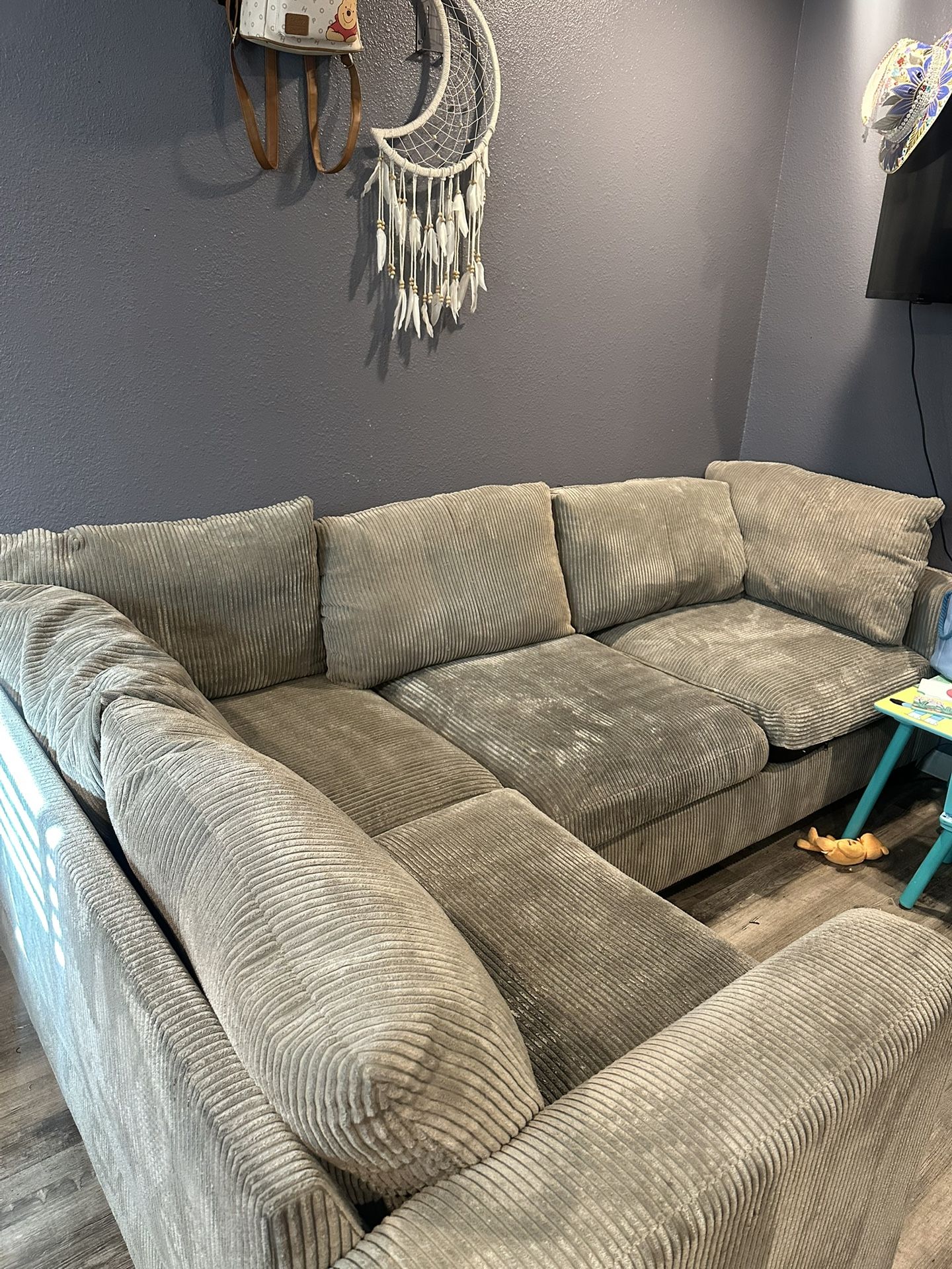 Grey Sectional Couch ( no middle attachment section)