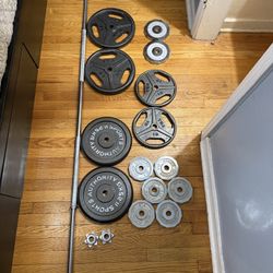 Barbell And Weight Set