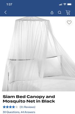 Siam Bed Canopy and Mosquito Net in Black