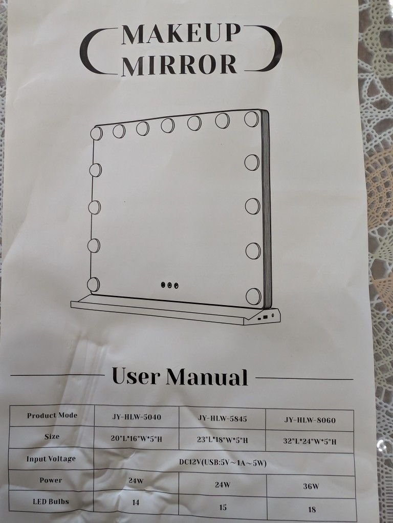 White Makeup Mirror