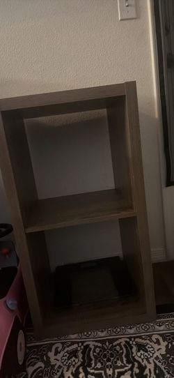 Linon Lane Two Cubby Open Back Storage Cabinet in Gray Wood