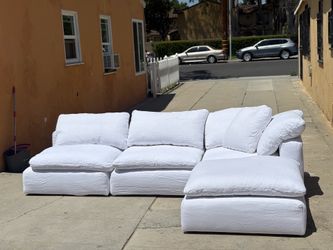 Restoration Hardware 4 pc White Cloud Sectional Modular Couch - 🚚Available