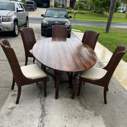 Solid Wooden Dining Room Table 