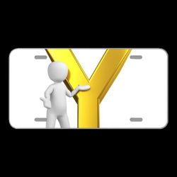 License Plate Novelty Car Front Y Letter Alphabet Alphabetically Abc