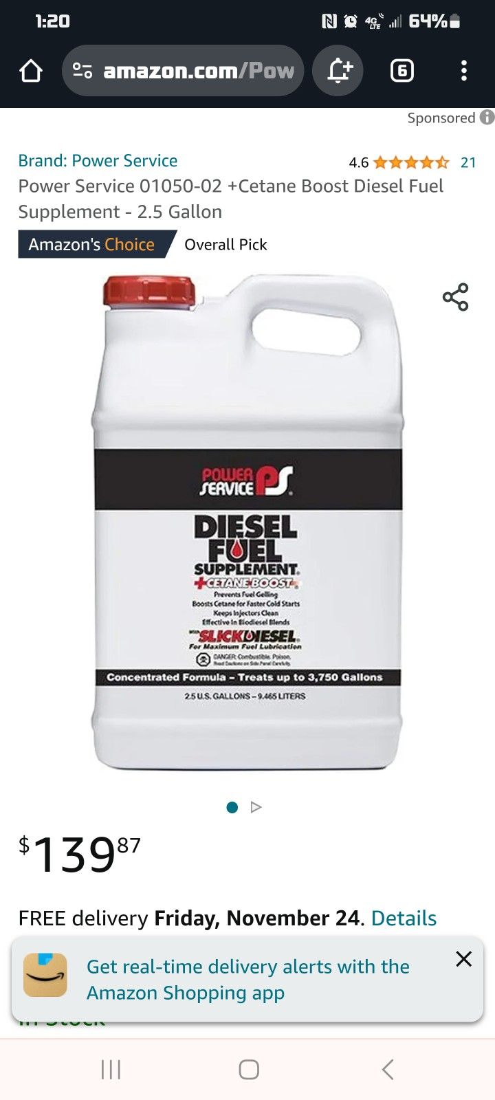 Diesel Fuel Supplement