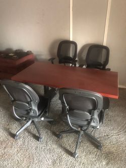 Conference table and 4 chairs