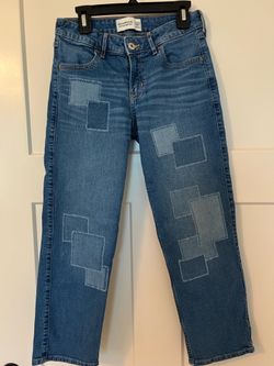 abercrombie kids Mid Rise Boyfriend Jeans - Blue