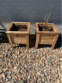3 Wood planter boxes for sale