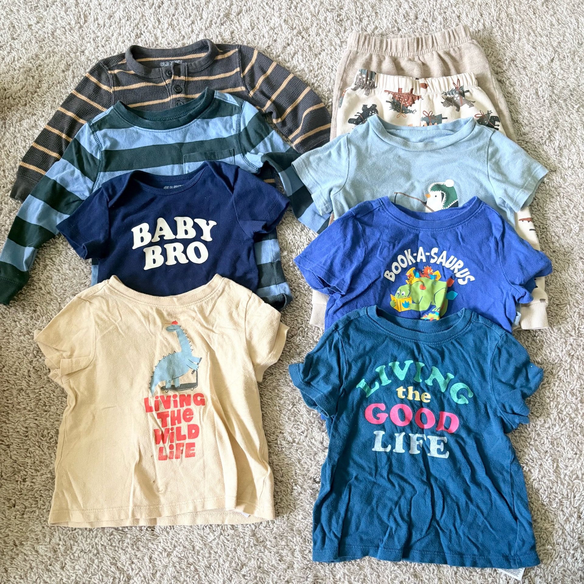 Baby boy toddler 12-24 mo top and bottoms.