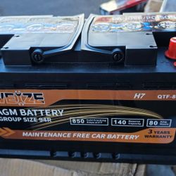 Group 94R AGM Car Battery BIC 12V 80Ah H7 Automotive Replacement Battery