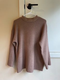 Taupe Brown Oversized Knit Sweater – Size XS (fits also S/M)