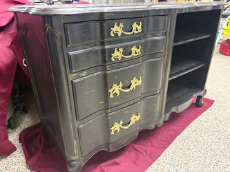 French Provincial Dresser with Open Shelving
