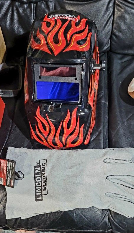 New Welding Helmet And New Welding Gloves