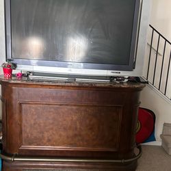 Retro wood marble top bar. (see description !)