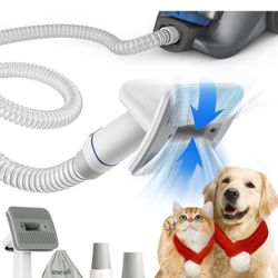 Oneisall Dog Brush Vacuum Attachment - 4 Grooming Tools for Deshedding