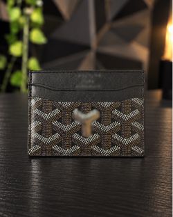 GY Patterned Black Card Holder