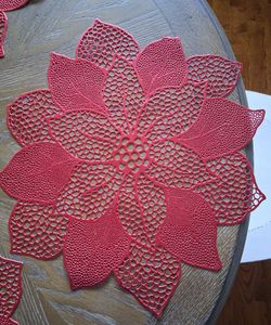 Red Pointsetta Placemats (4)