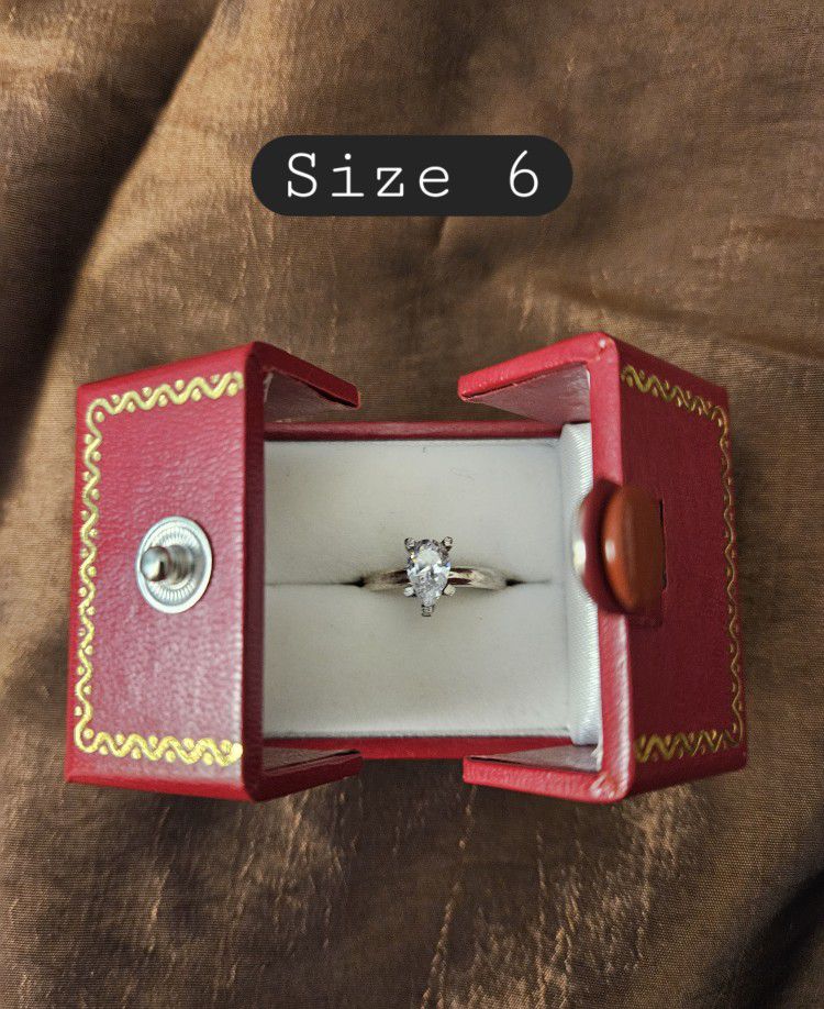 SALE PENDING CZ Sterling Silver Ring Size 6