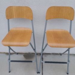 Set Of Two, High Seating & Folding Chairs 