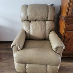 La-z-boy Recliner And Rocker Leather Brown Chair 