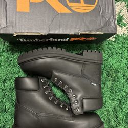 black Timberland PRO Men's Direct Attach 6 Inch Soft Toe work boots