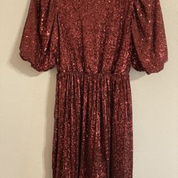 Red Sequin Holiday Dress 10 Year Old