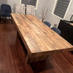 Wood Block Table