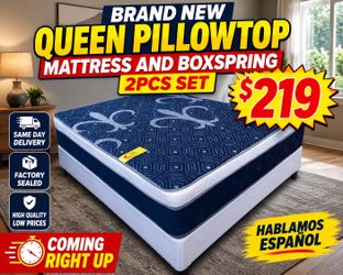🇺🇸🇺🇸NEW QUEEN PILLOWTOP SET $219