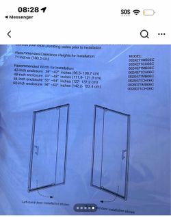 Matte Black pivot shower glass pivot door