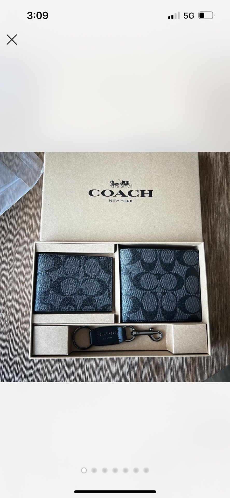 Coach Boxed 3 In 1 Wallet Gift Set In Signature Canvas