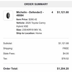 235/40/r19 Michelin defender 2