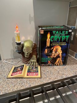 1996 Original Tales From The Crypt, Crypt Keeper Light Up 11" Candelabra Tested