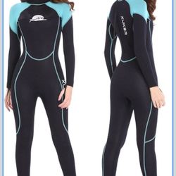 XUKER Women Men Wetsuit 2mm 3mm, Neoprene Wet Suits Front/Back Zip in Water XS