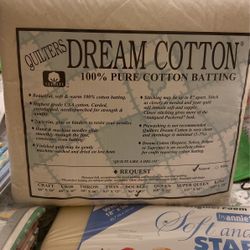 Quilters Cotton Batting  New