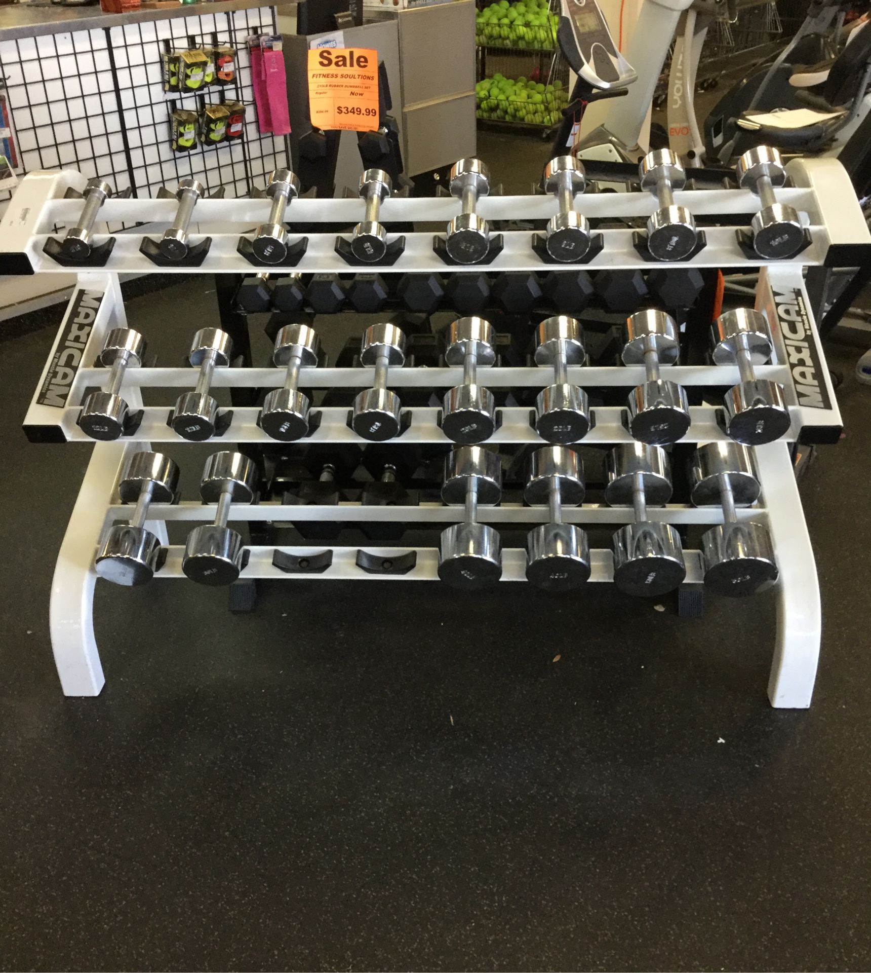 Dumbbell set with rack