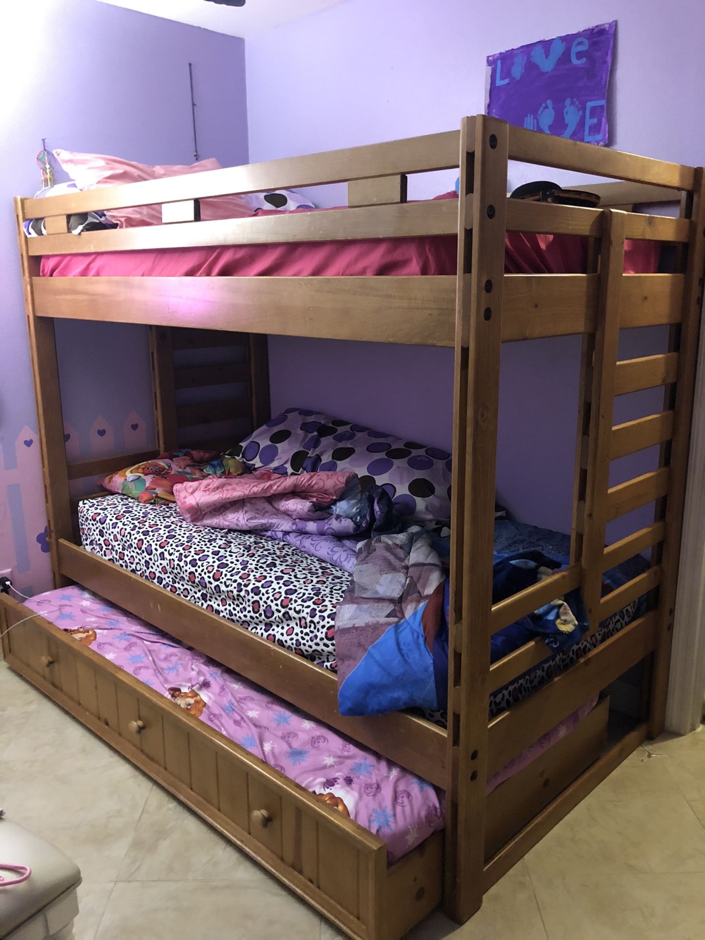 Twin Size Trundle Bunk Bed