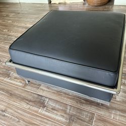 Leather Italian Ottoman 