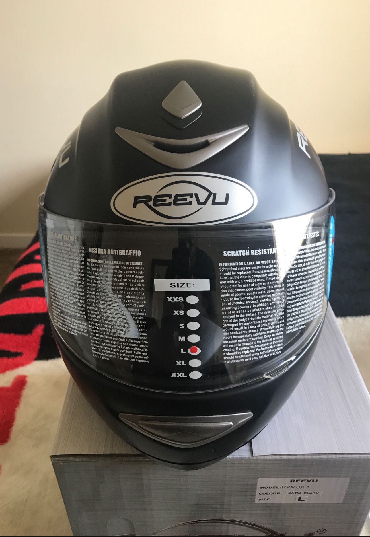 REEVU MSX1 rear view helmet Large