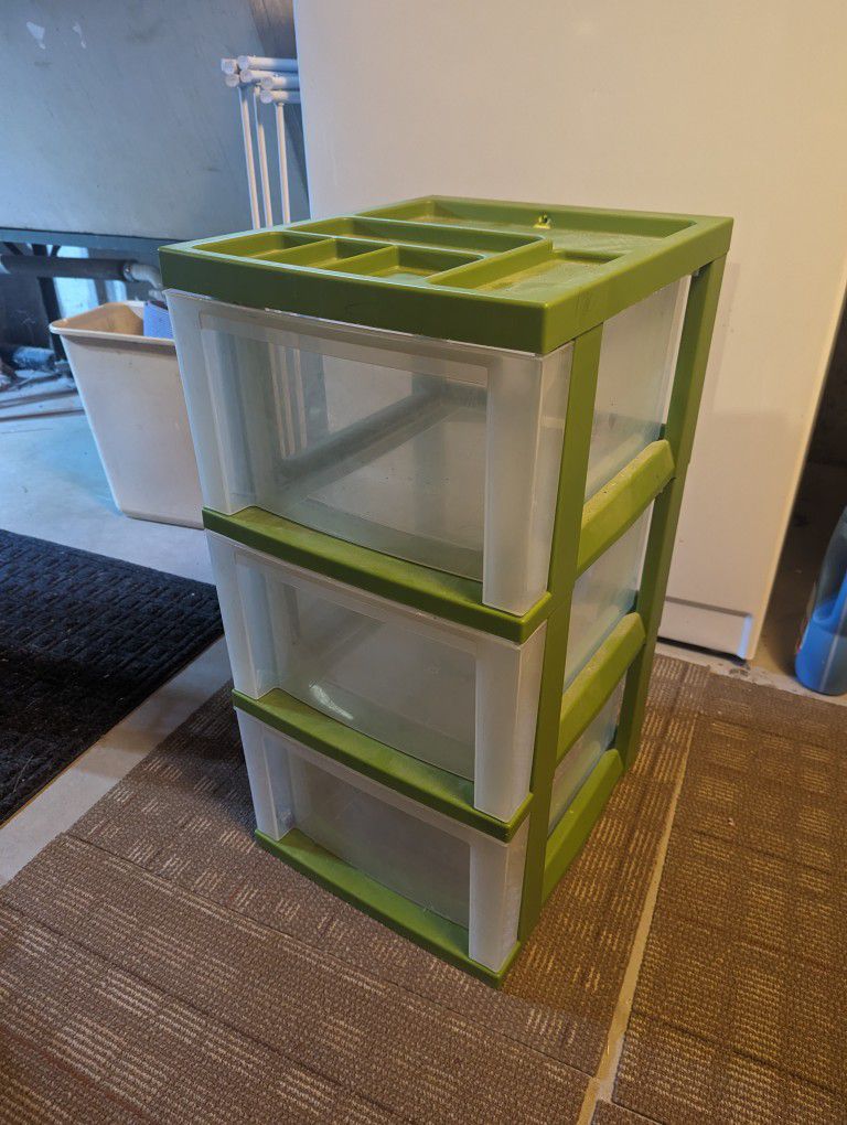 3 Drawer Plastic Cabinet/Organizer