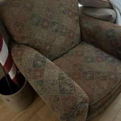 Two Chairs And Matching Ottoman 