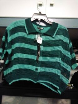 Striped crochet top