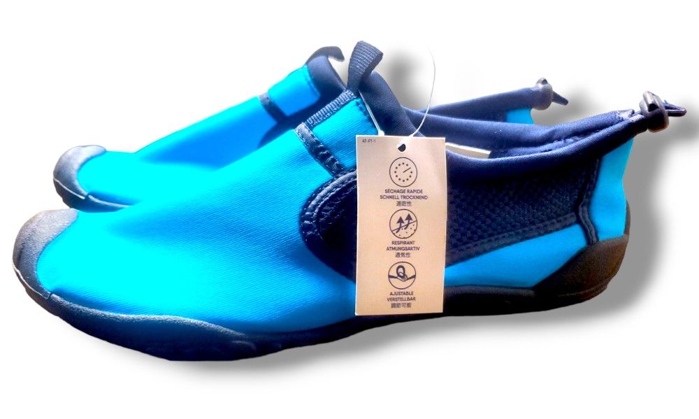 land s end water aqua socks womens Blue Swim Shoes Beach  Size 7/8